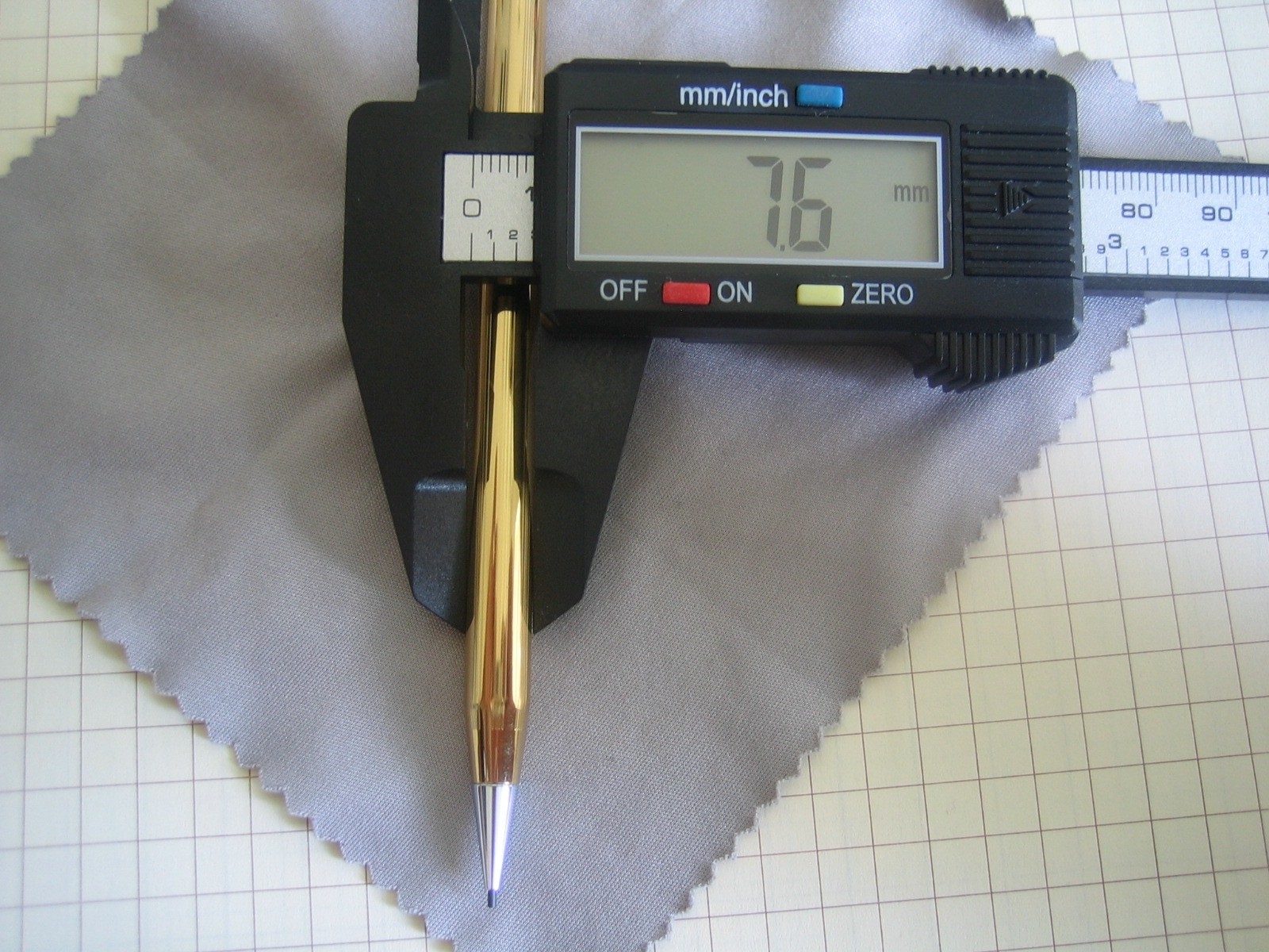 Gold filled color metal Twist Mechanical Pencil, 1.0 mm lead
