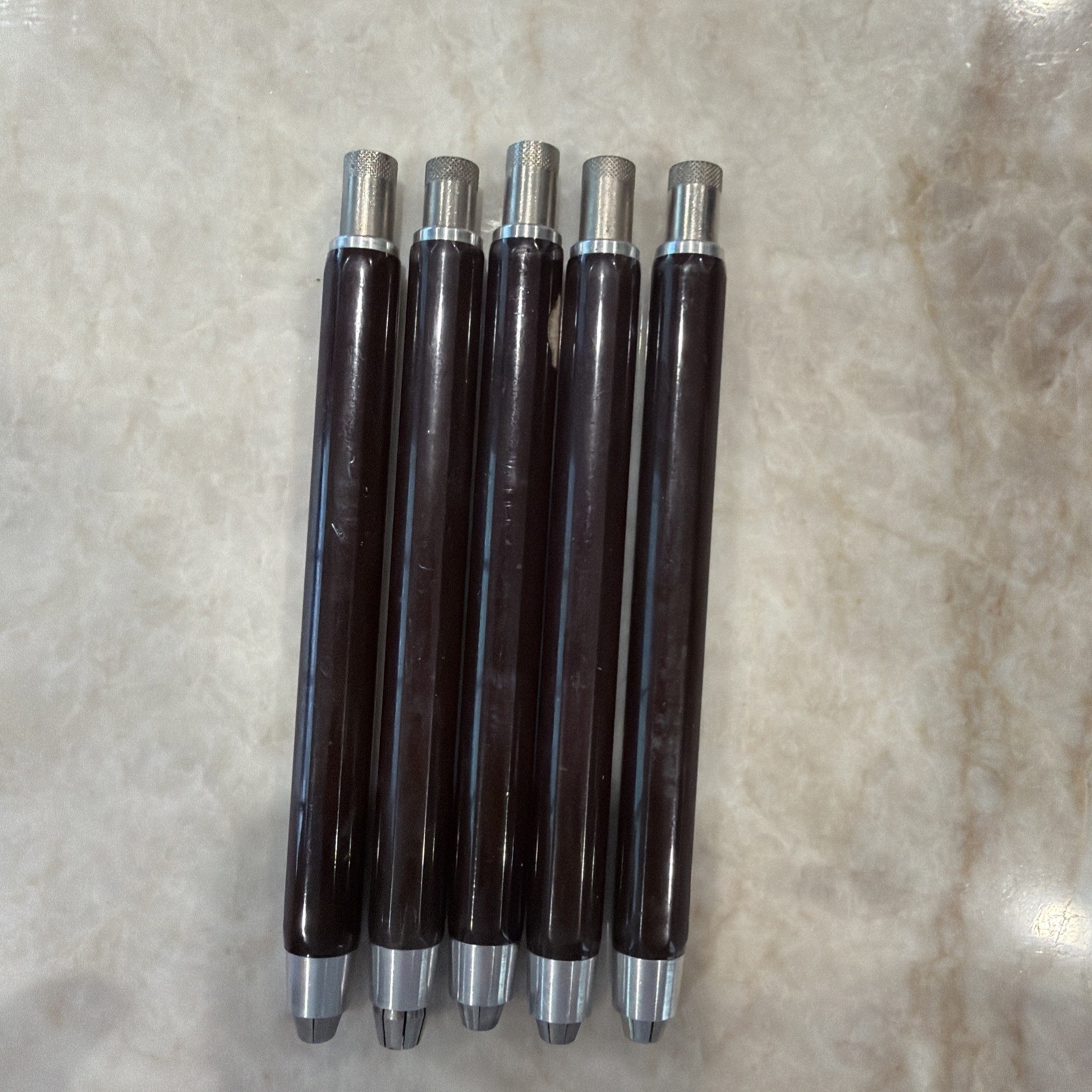 (5) Vintage Koh-I-Noor 5649 Jumbo Technical Lead Clutch Holder