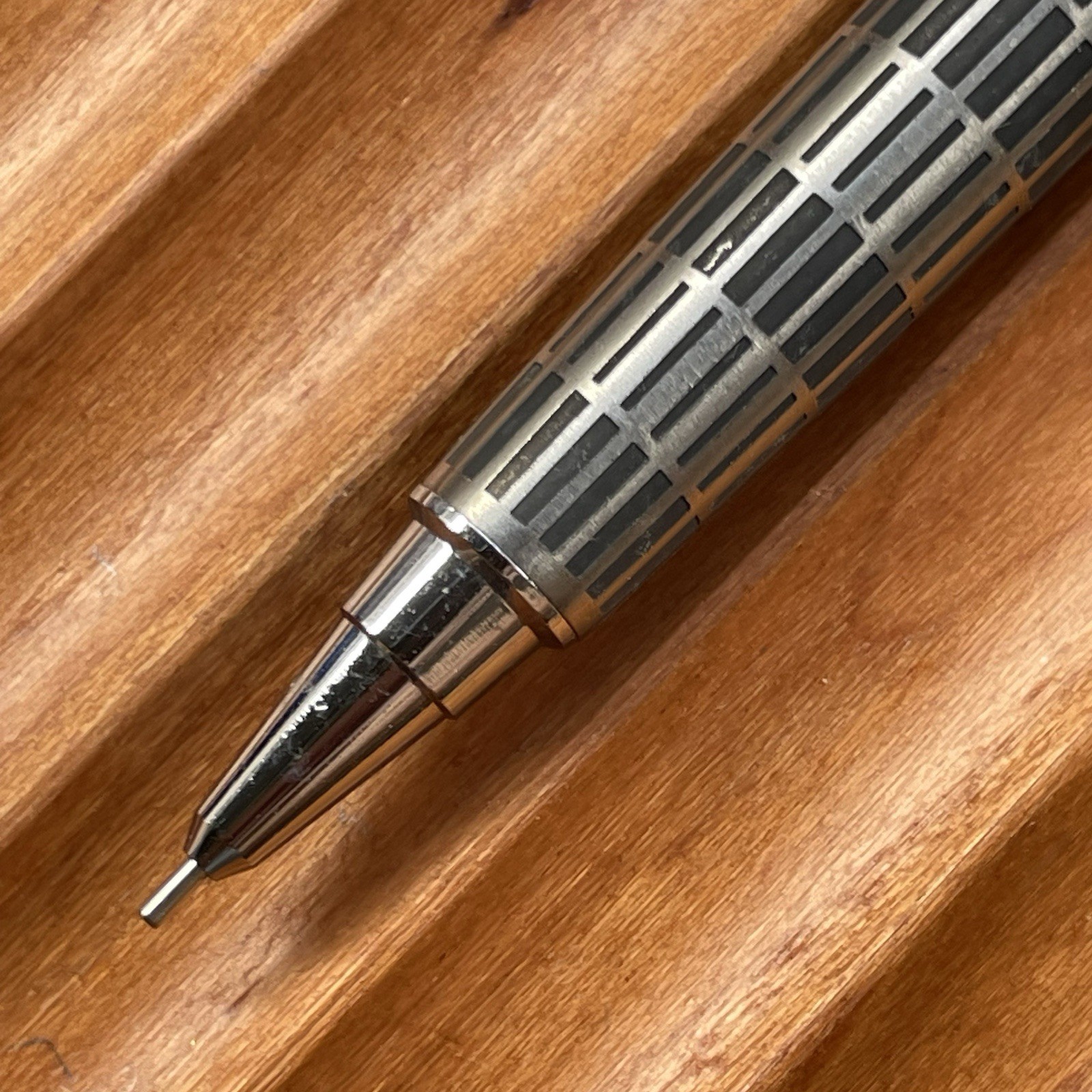 Newman Mechanical Pencil Etched Stainless Steel Barrel 0.5 mm #2 Made in Japan