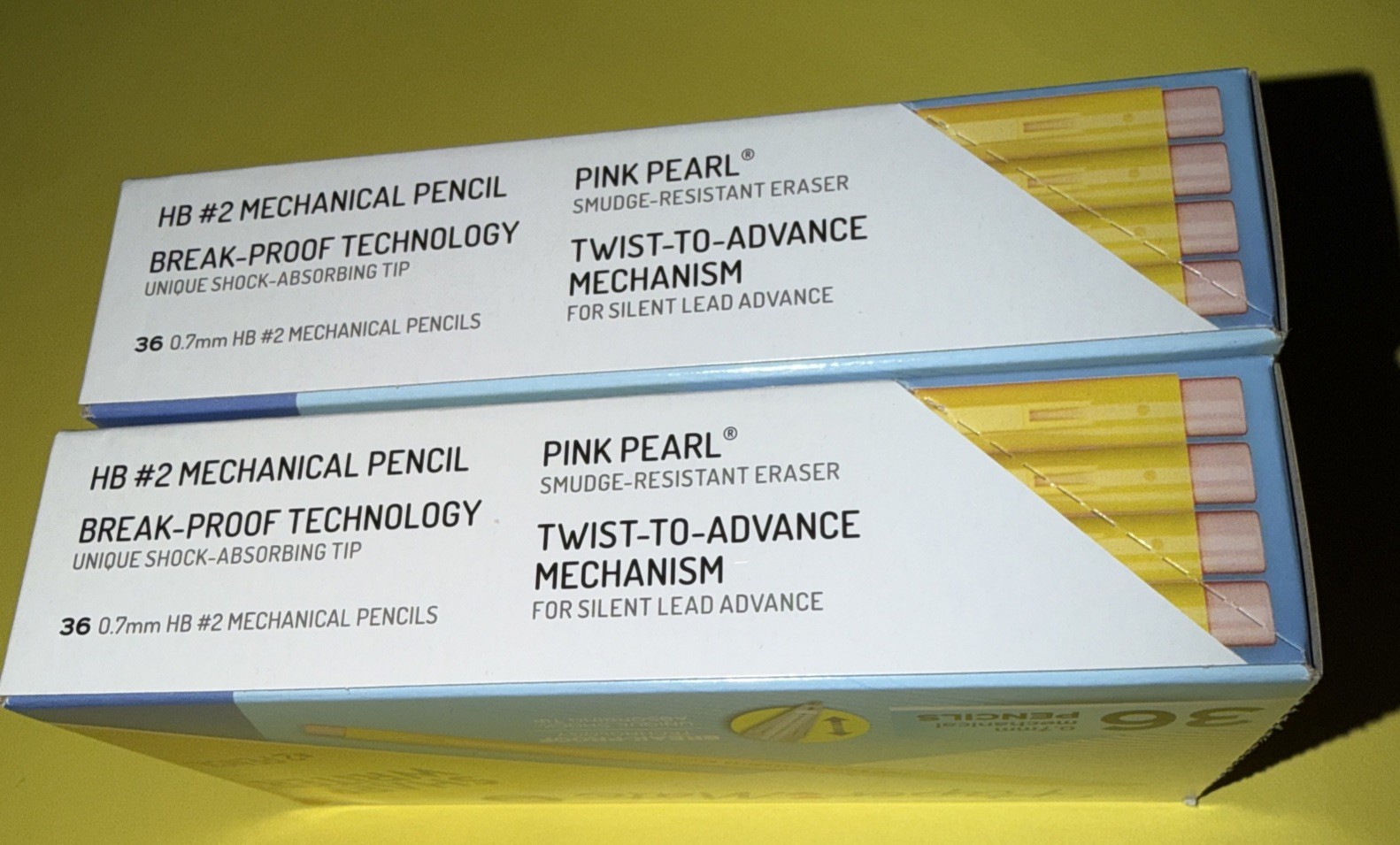 NEW LOT 2 Paper Mate Sharp Writer Mechanical Pencils 0.7 36 Count Yellow (12491)