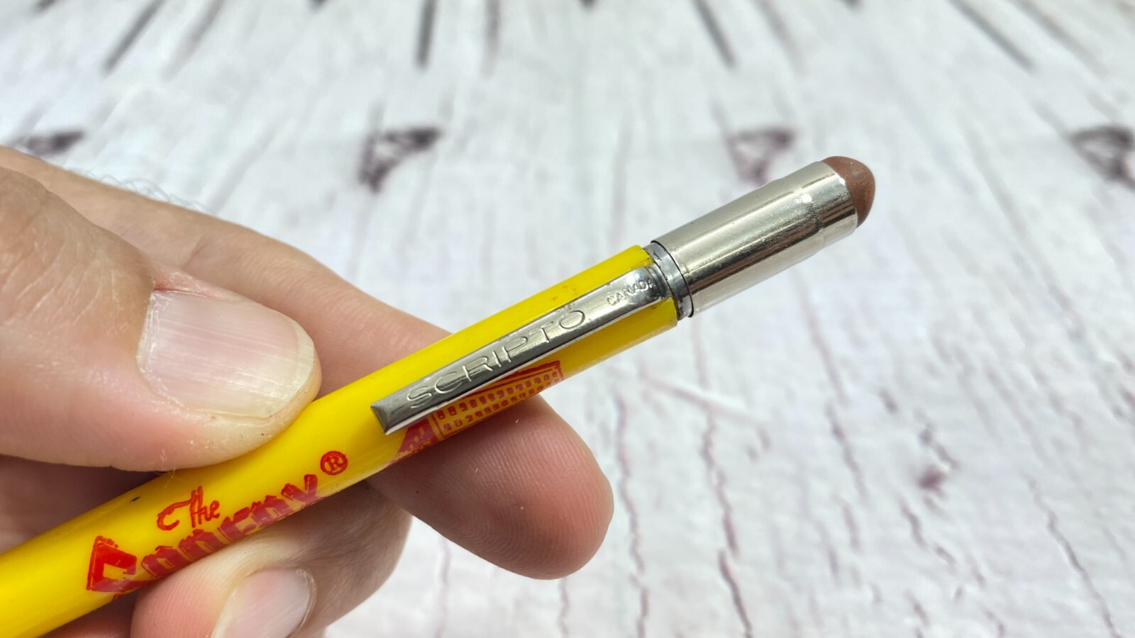 Vintage Scripto Mechanical Pencil YELLOW, made in canada