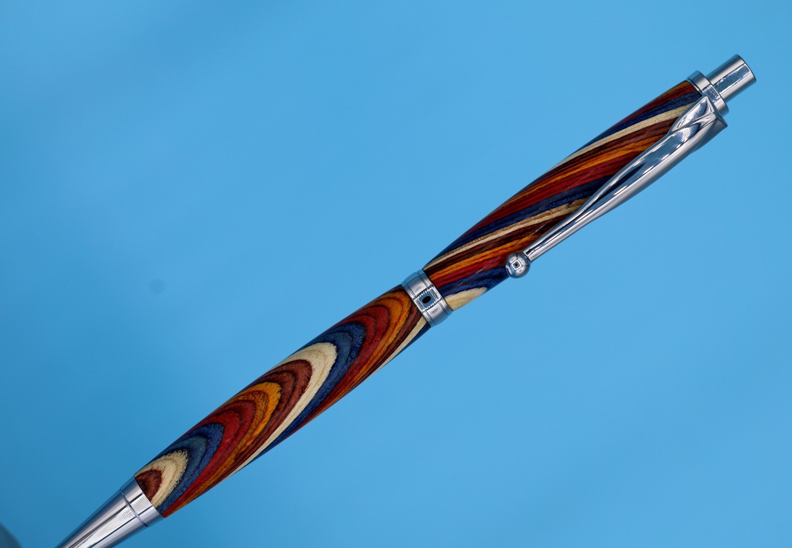 Luxury ColorGrain Wood Mechanical Pencil Chrome 0.7mm + Extra Lead/Erasers Gift