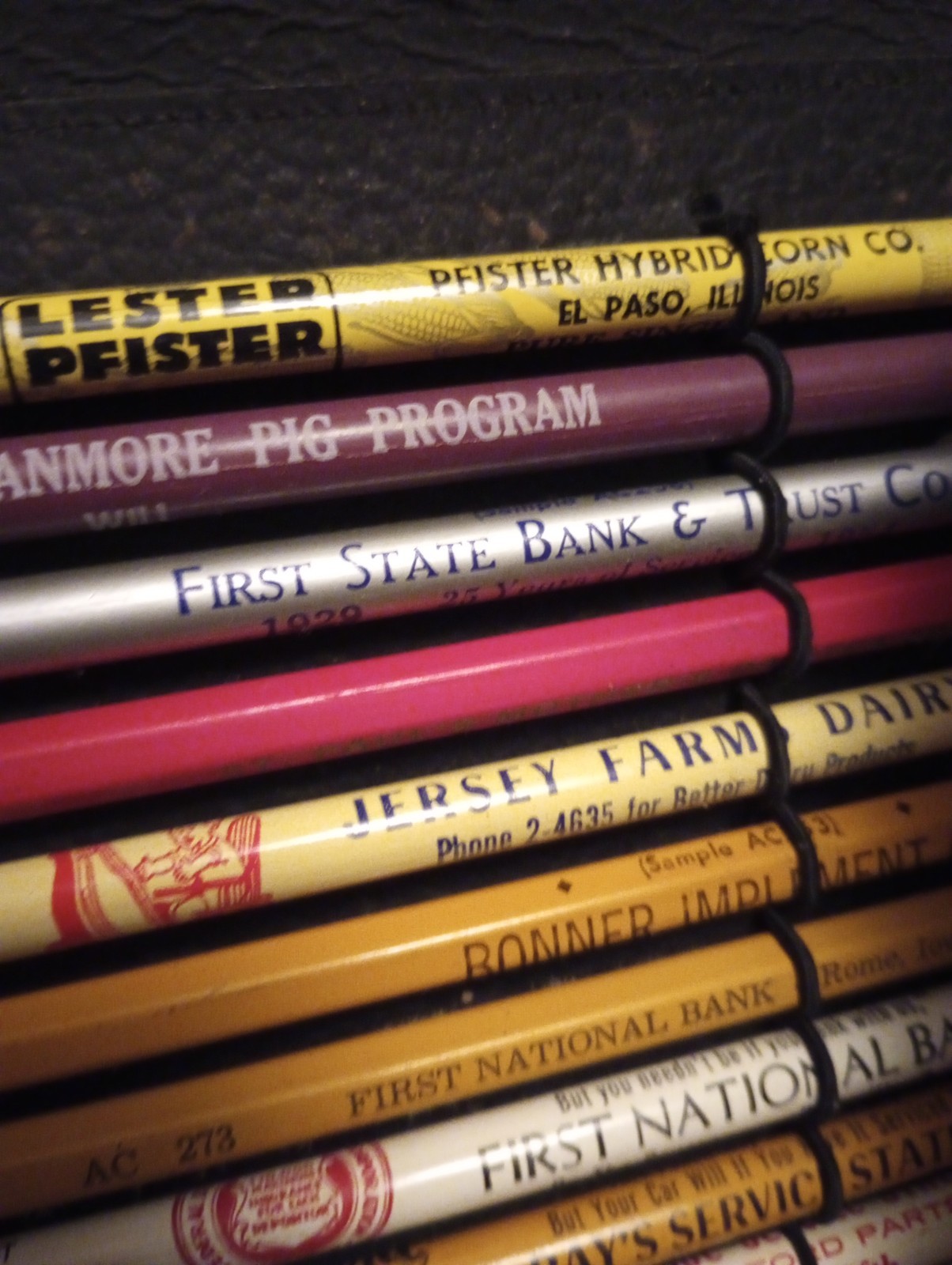 24 UNUSED Salesmans Sample Advertising Pencils In Case Allis Chalmers Holland IN