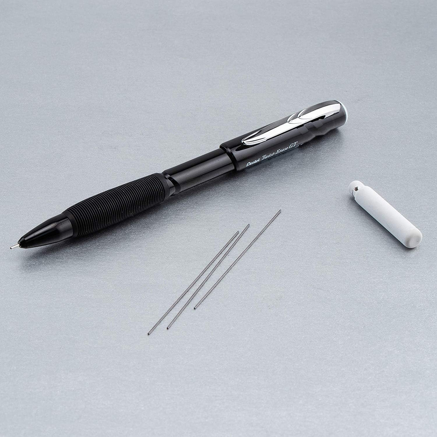 Twist-Erase GT, 0.5Mm, Mechanical Pencil Transparent Black Barrel, Box of 12 (QE