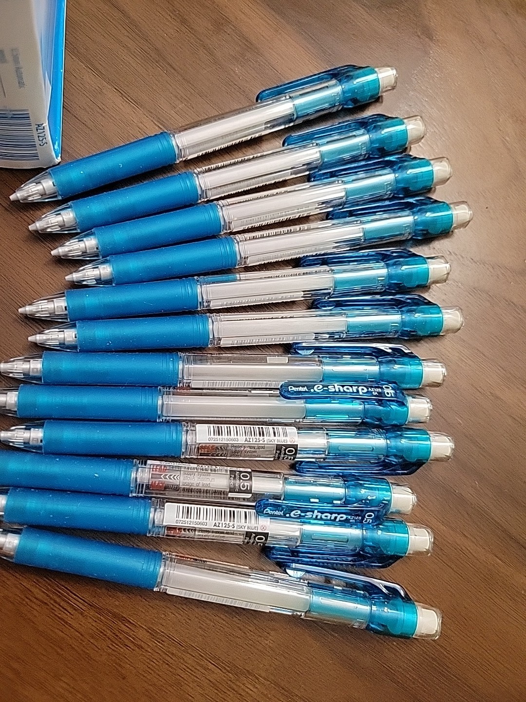 Vintage Pentel E-Sharp 0.5mm Automatic Pencil Sky Blue box of 12 AZ125-S Japan