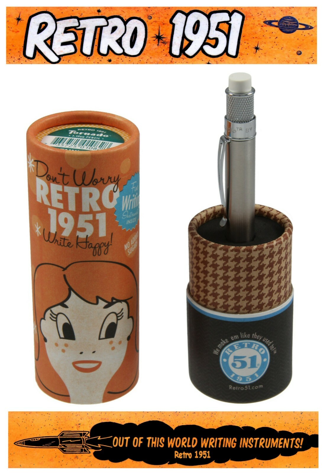 Retro 51 Stainless 1.15 mm Mechanical Lead Pencil #VRP-1315