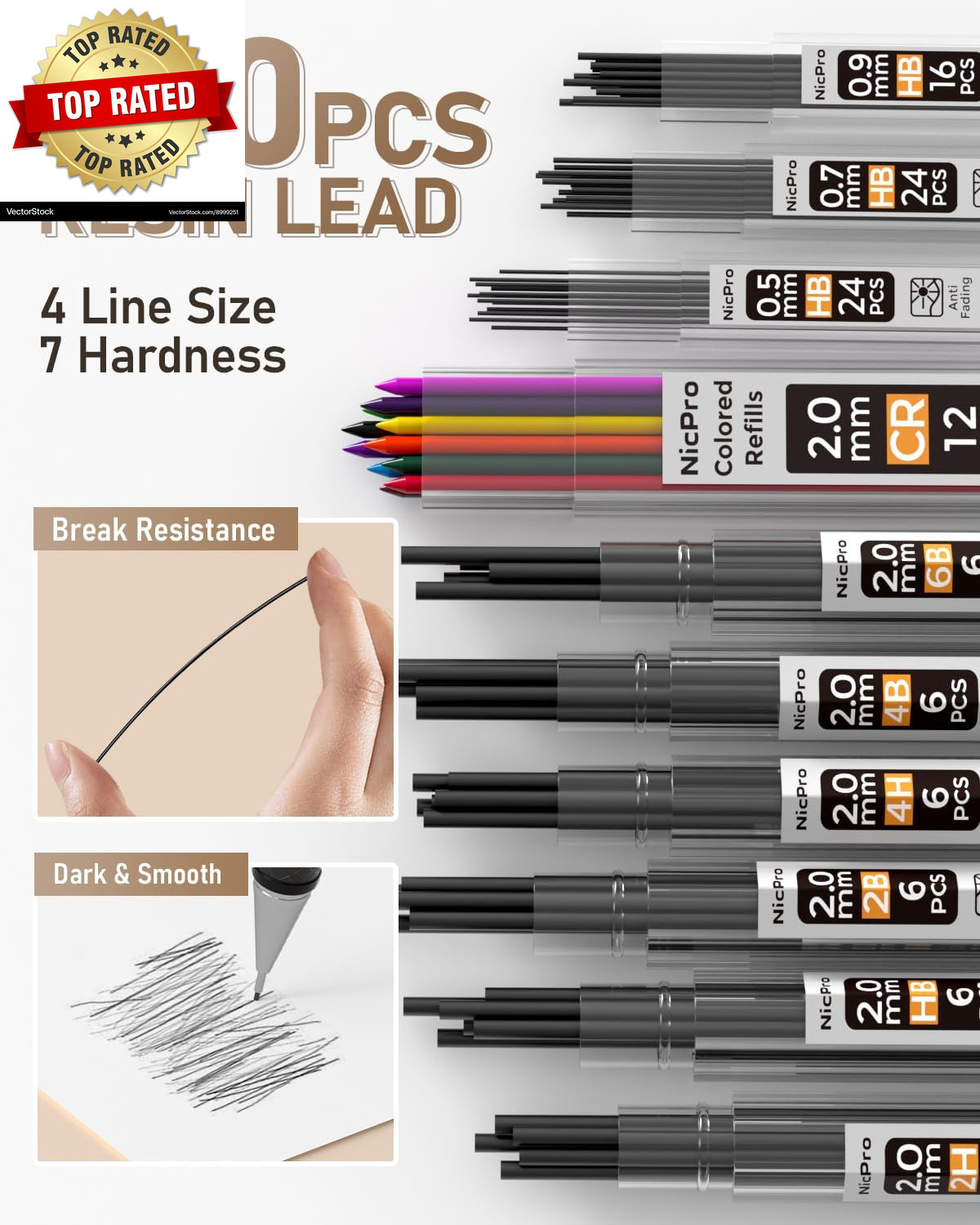 35PCS Art Mechanical Pencil Set, 3 PCS Metal Drafting Pencil 0.5 Mm & 0.7 Mm & 0