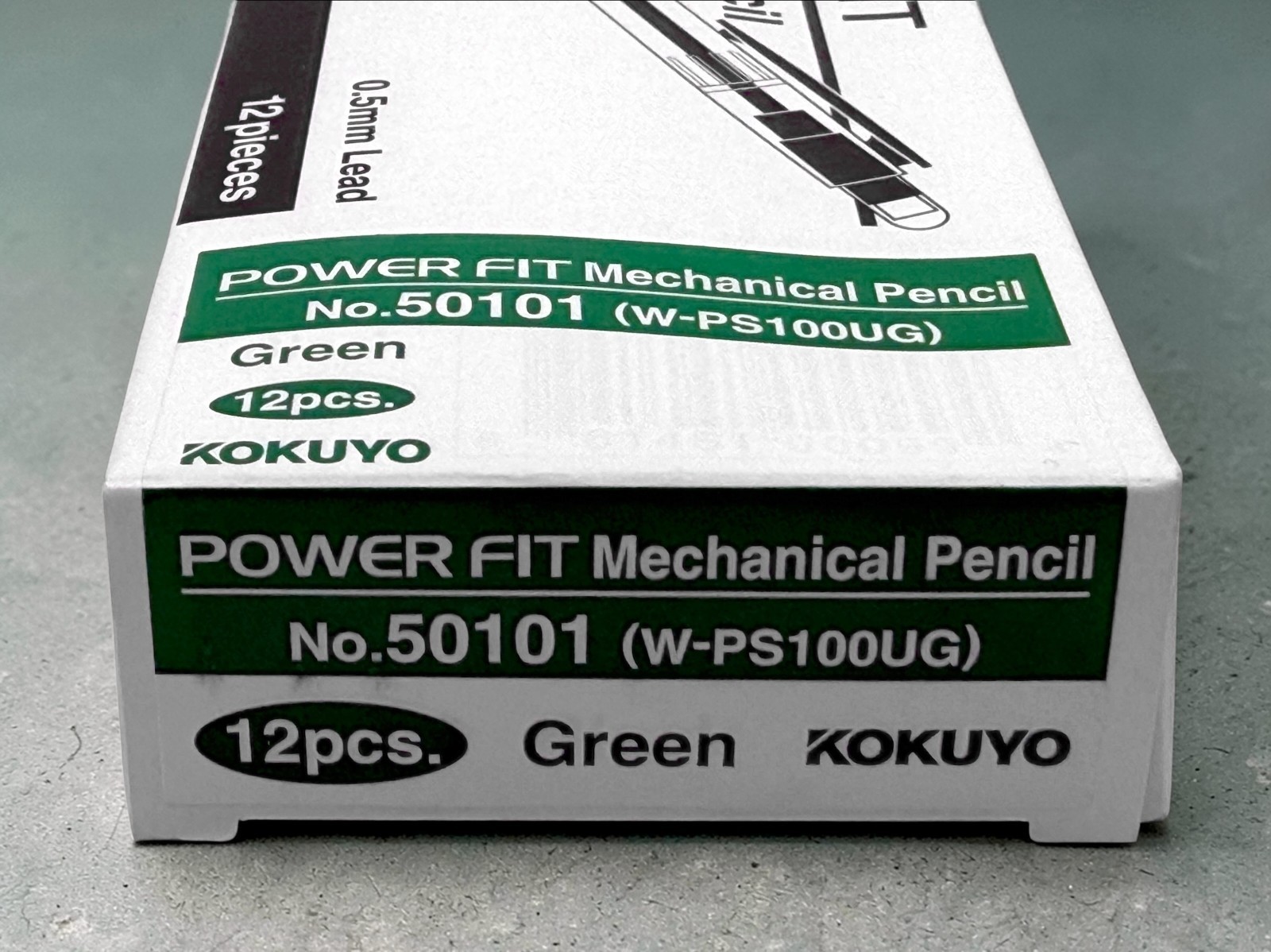 Box Of 12 KOKUYO 0.5mm Lead Power Fit No. 50101 Mechanical Pencils – Green – NEW