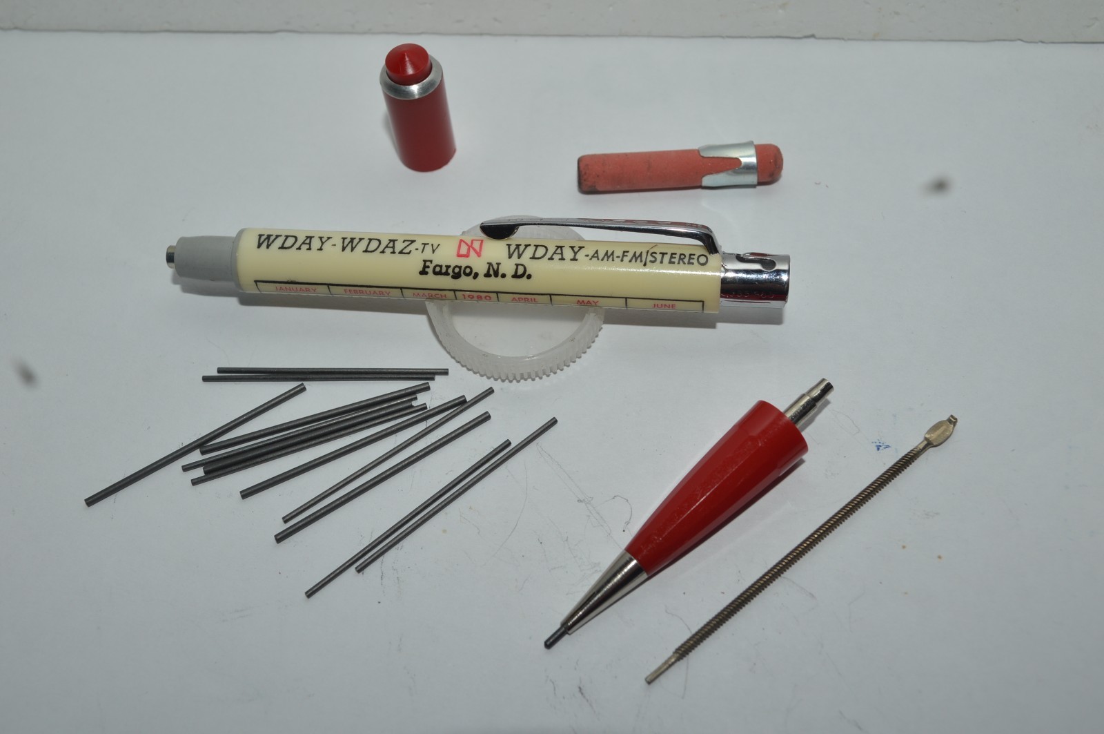 DUROLITE Mechanical Pencil 1984 Calendar Year WDAY-WDAZ TV Promo Near Mint Cond