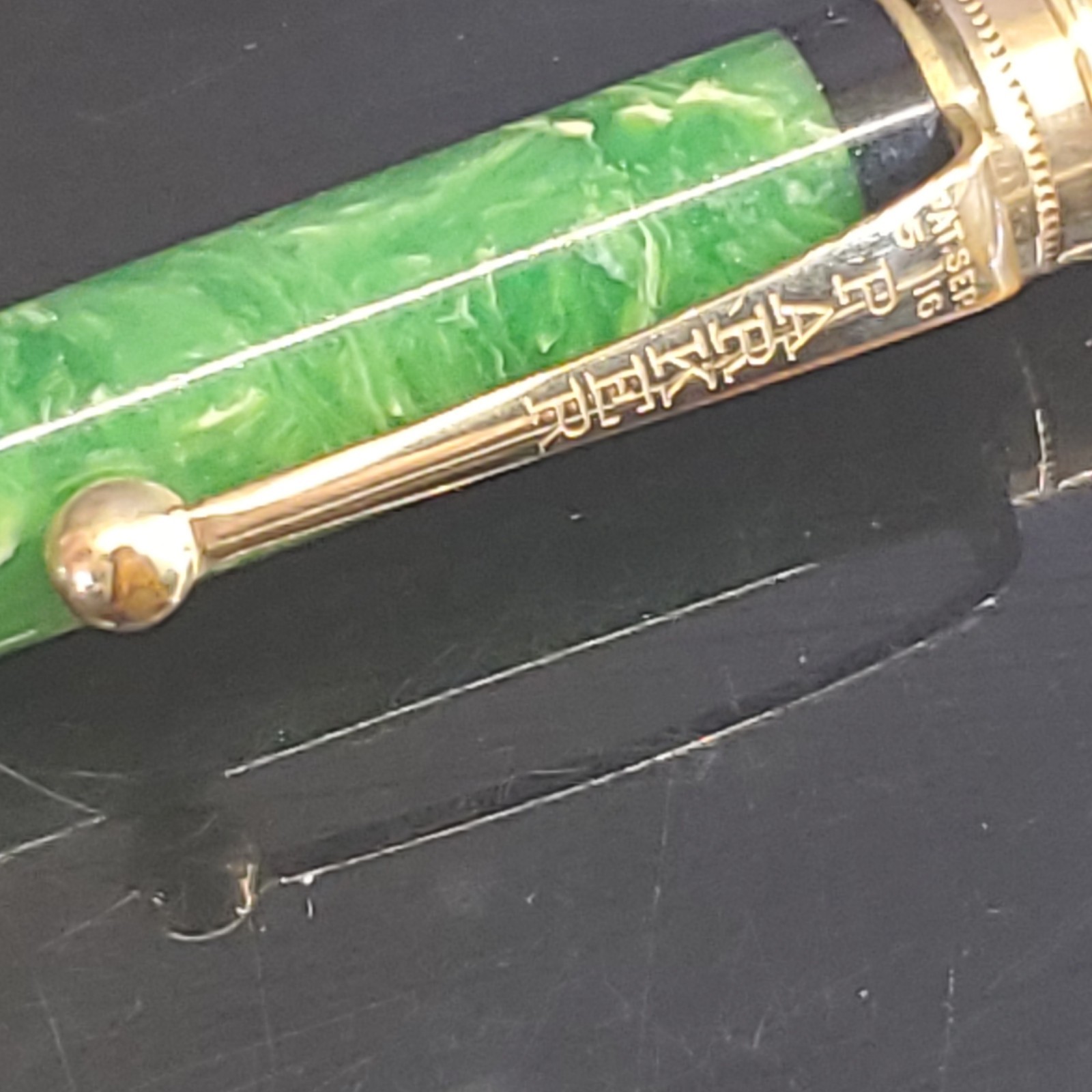 VTG 1920s Parker Duofold Jade Green Apple Mechanical Pencil Clip Model USA VGC