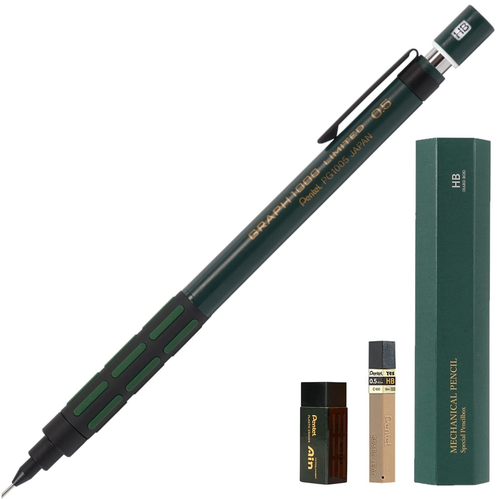 RingLeaf Pentel Graph 1000 Mechanical Pencil Limited Edition Color: Deep Green