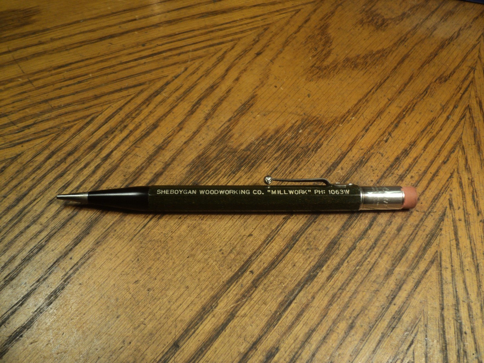 Vintage Autopoint Mechanical Pencil Sheboygan Woodworking Co 5-5/8″ Long USA