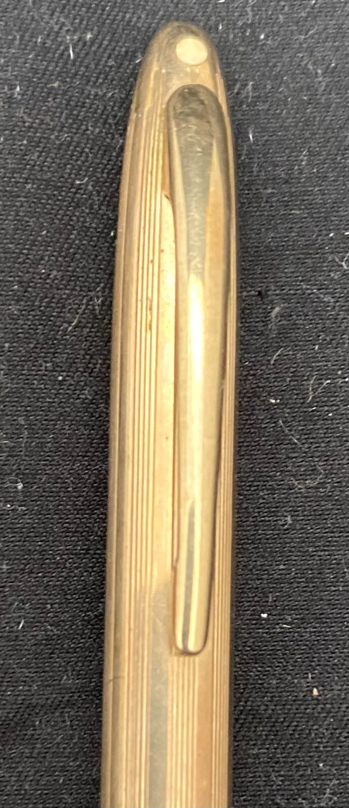 VTG USA SHEAFFER CREST ELECTROPLATED GOLD MECHANICAL PENCIL, WHITE DOT, c1995 g