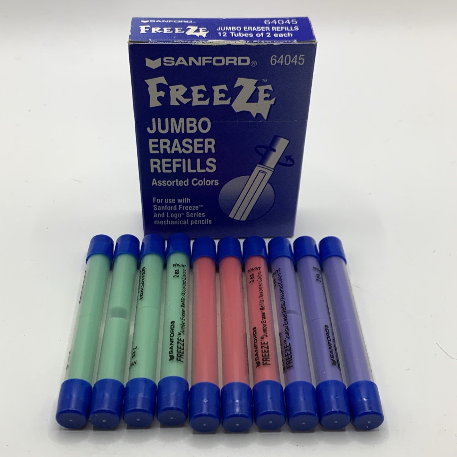 Sanford Freeze Logo Mechanical Pencil Jumbo Eraser Refills #64045 Assorted Color