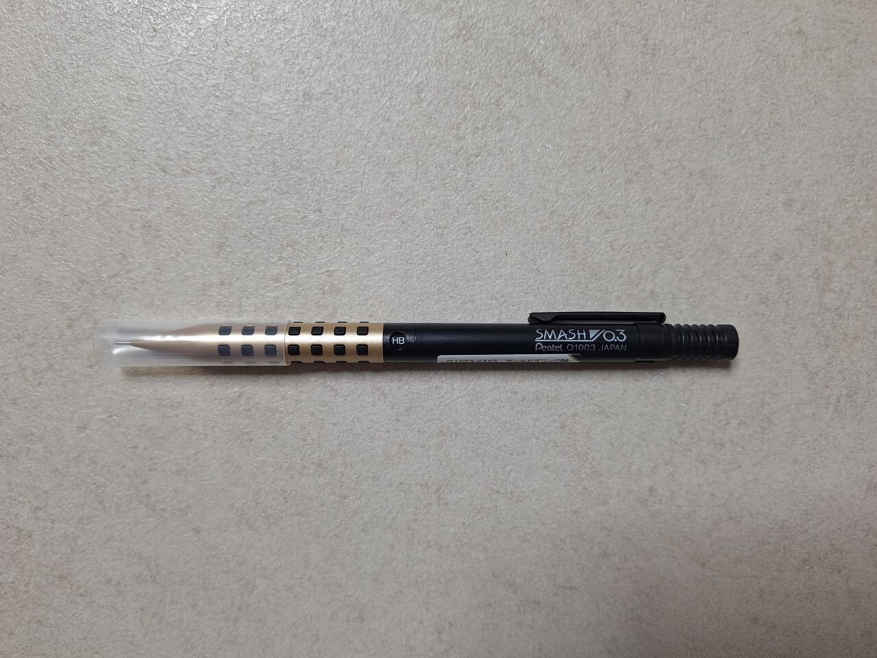 SMASH Pentel Mechanical Pencil 0.3mm Kitera Limited Edition Drafting BLACK&GOLD