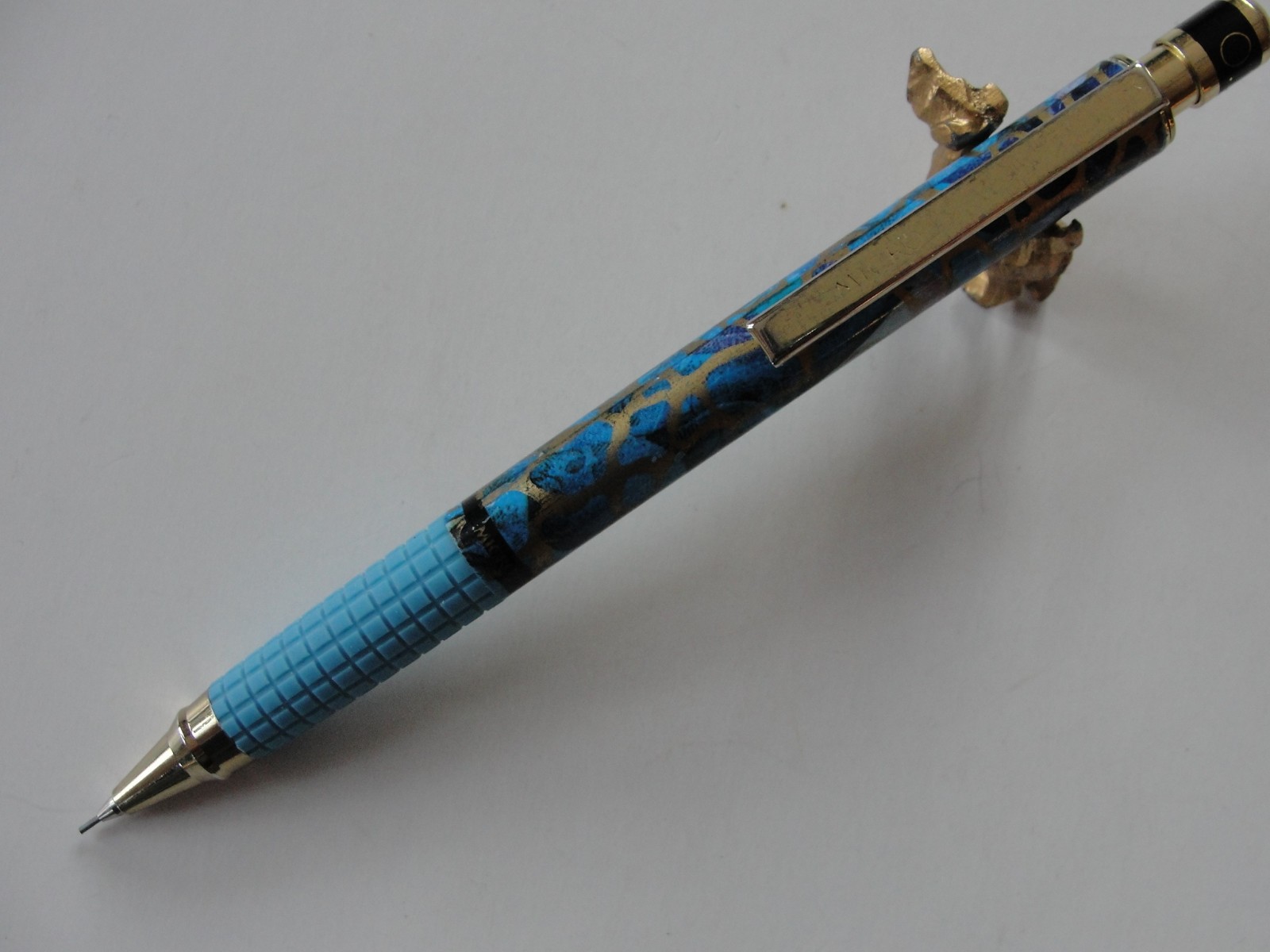 Vintage Micro Noble Blue Gold Trim 0.7 mm Mechanical Pencil