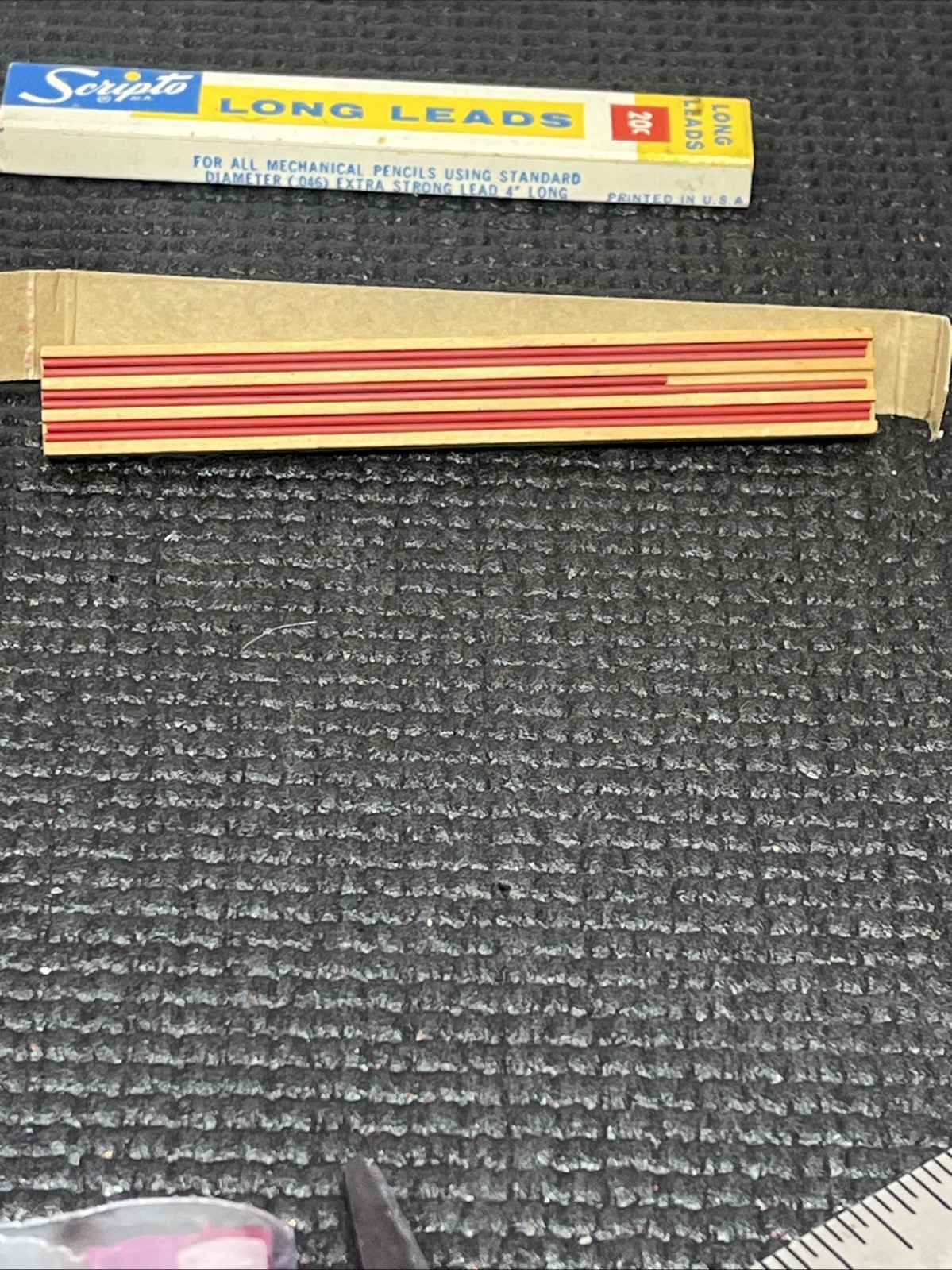 Vintage Scripto Mechanical Pencil Red Long 6 Pack E540