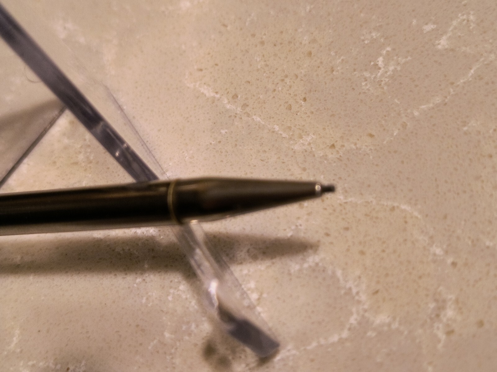 Mini mechanical pencil pendant designed to hold photo. 3″ Long. Nichel Chrome.