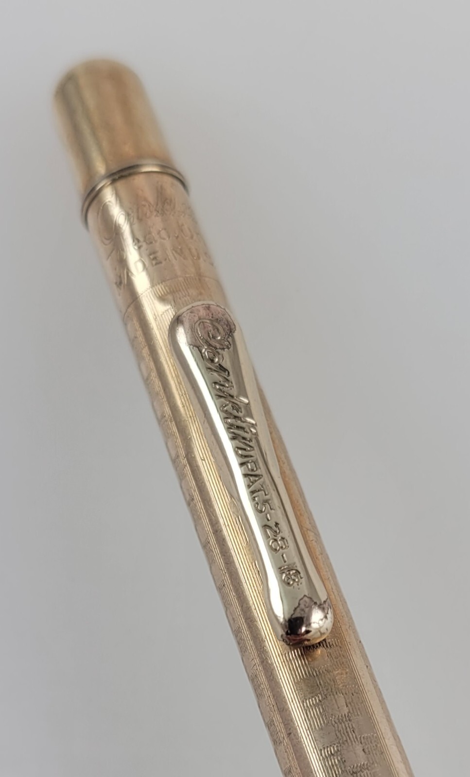 ANTIQUE CONKLIN ROLLED GOLD MECHNICAL PENCIL w/ CLIP – PAT. 1918