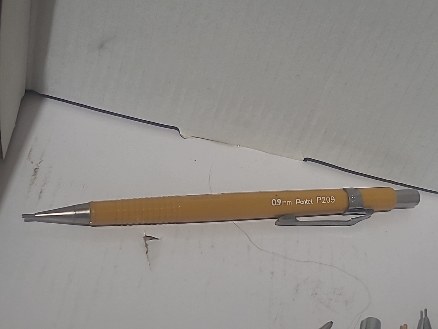Vintage Pentel Sharp P209 Mechanical Drafting Pencil Yellow 0.9mm Japan