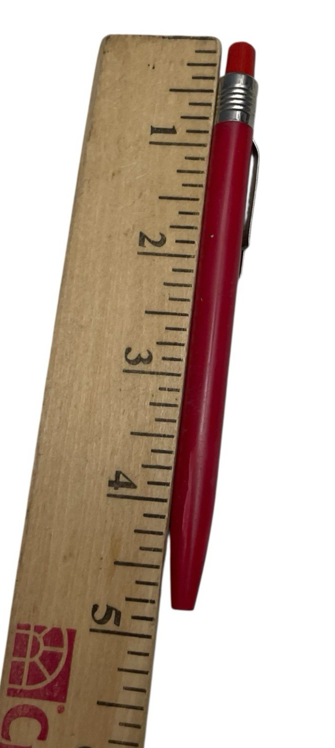 Vintage 3m Mechanical Pencil Red Grease Crayon Leads Twist Action Advertising