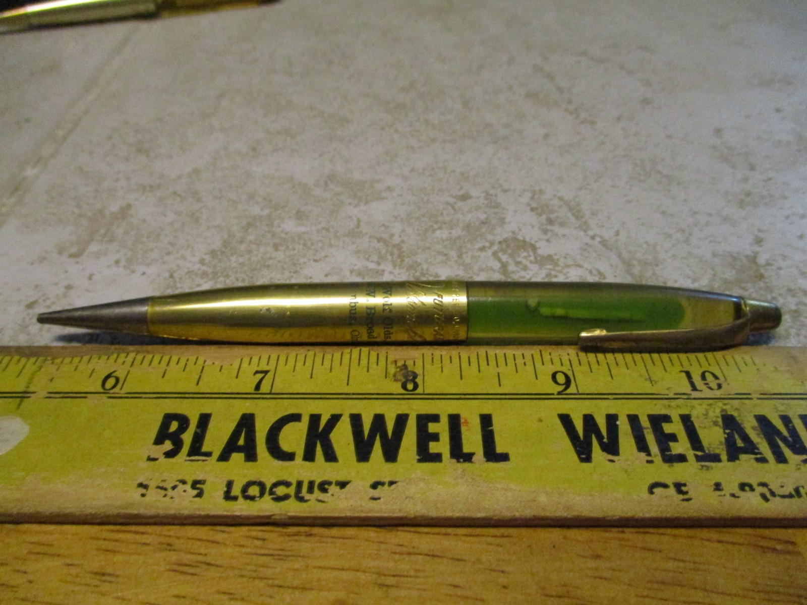 Vtg Golden Anniversary Floating Mechanical Pencil for Oldsmobile Secretary M35