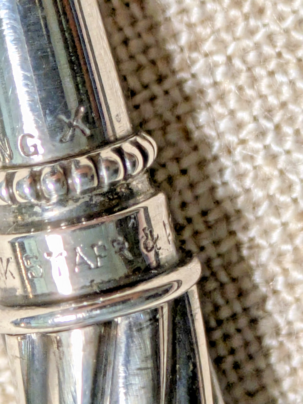 Black Starr & Frost sterling silver vintage pencil