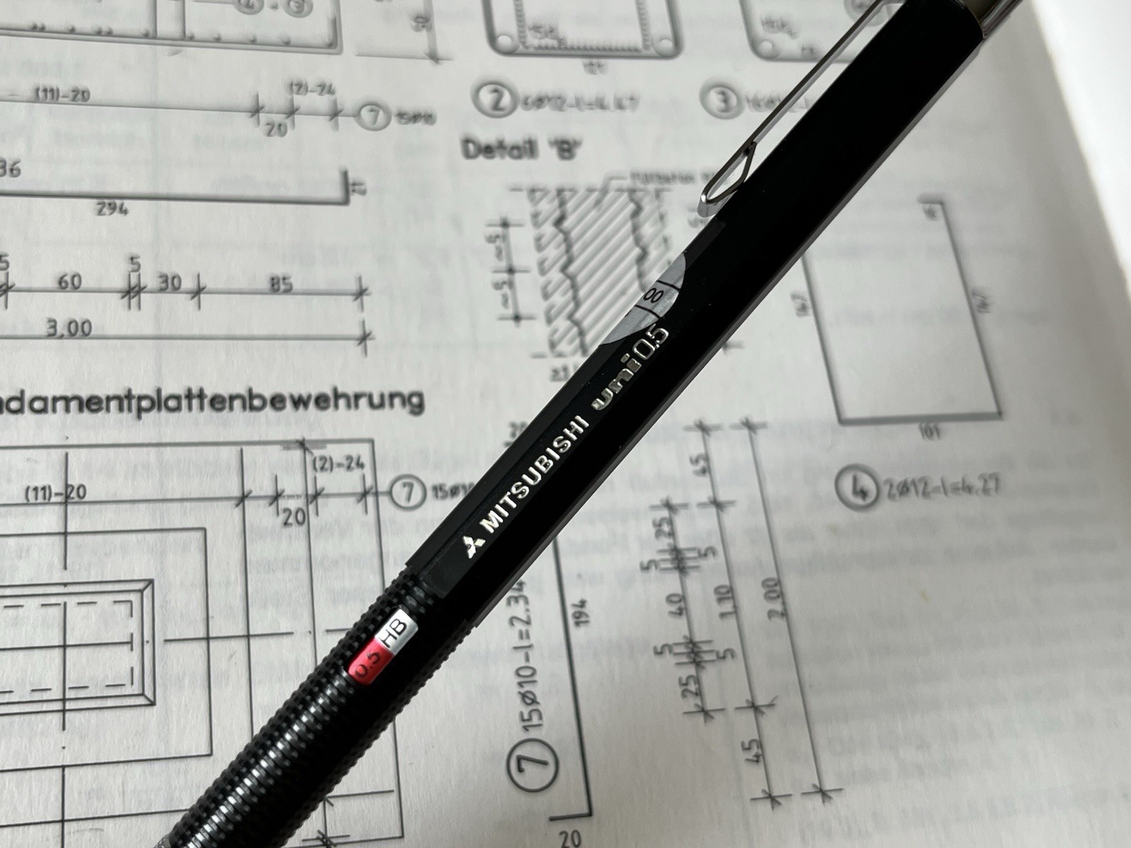 Vintage Mechanical Pencil MITSUBISHI UNI 0.5 : M5-551 : 0.5 mm : Black : Japan