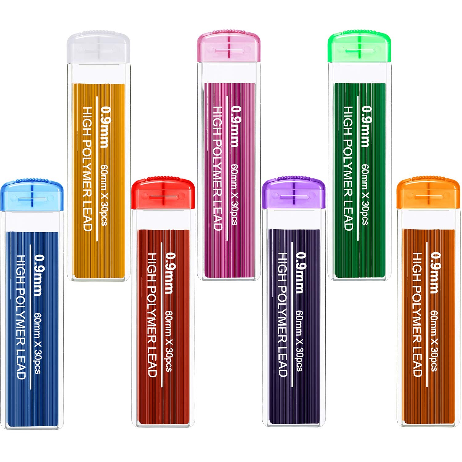 210 Pcs Colorful Refill 0.9 mm Automatic Mechanical Pencil Refills Back to Sc…