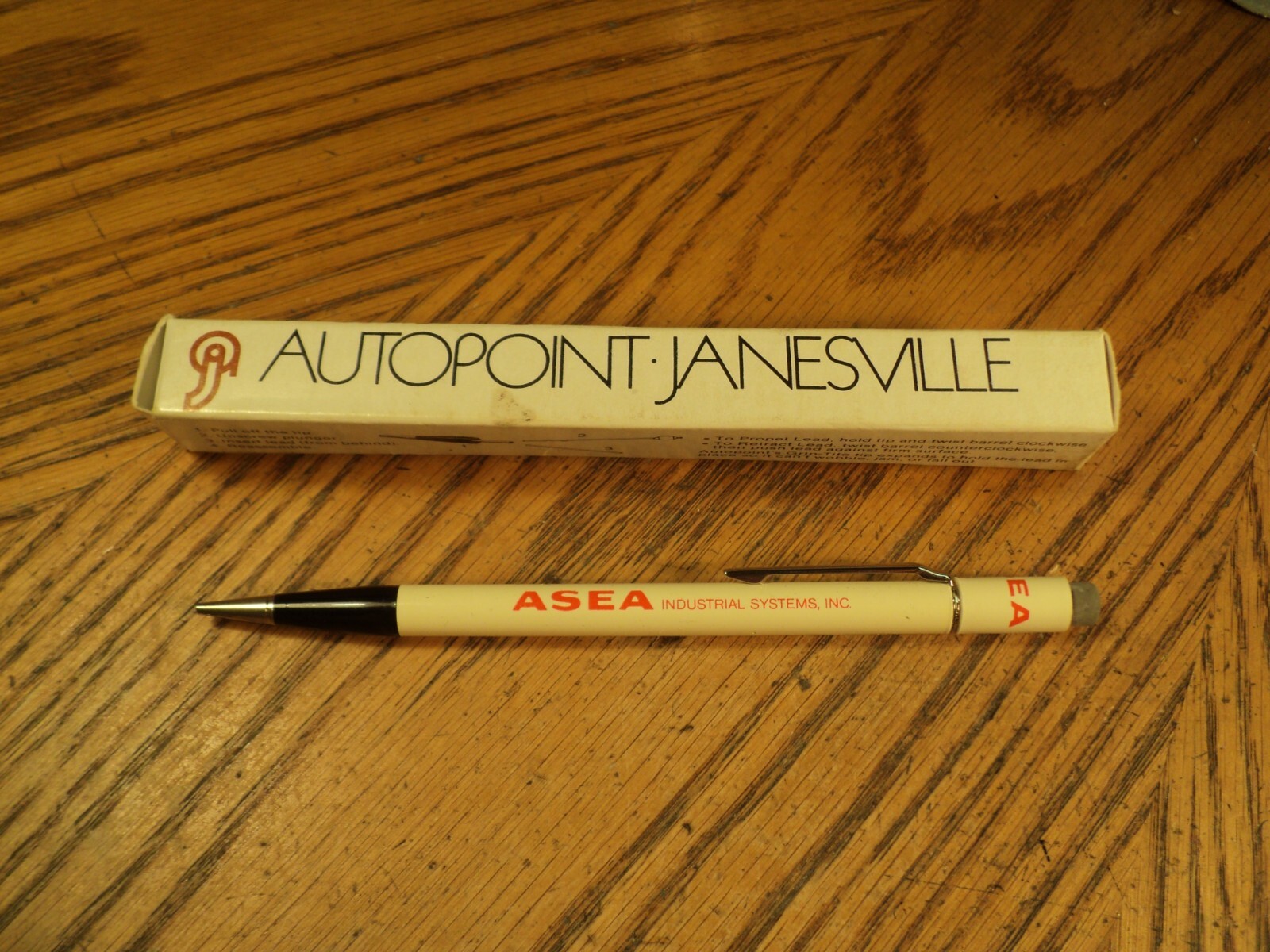 Vintage Autopoint Mechanical Pencil w/Box Advertising ASEA Industrial Systems *