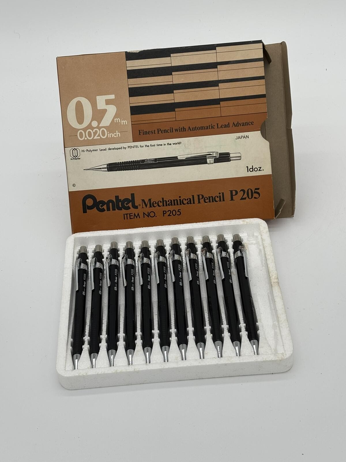 Vintage Pentel Mechanical Pencil P205, NEW IN BOX- 11 pc