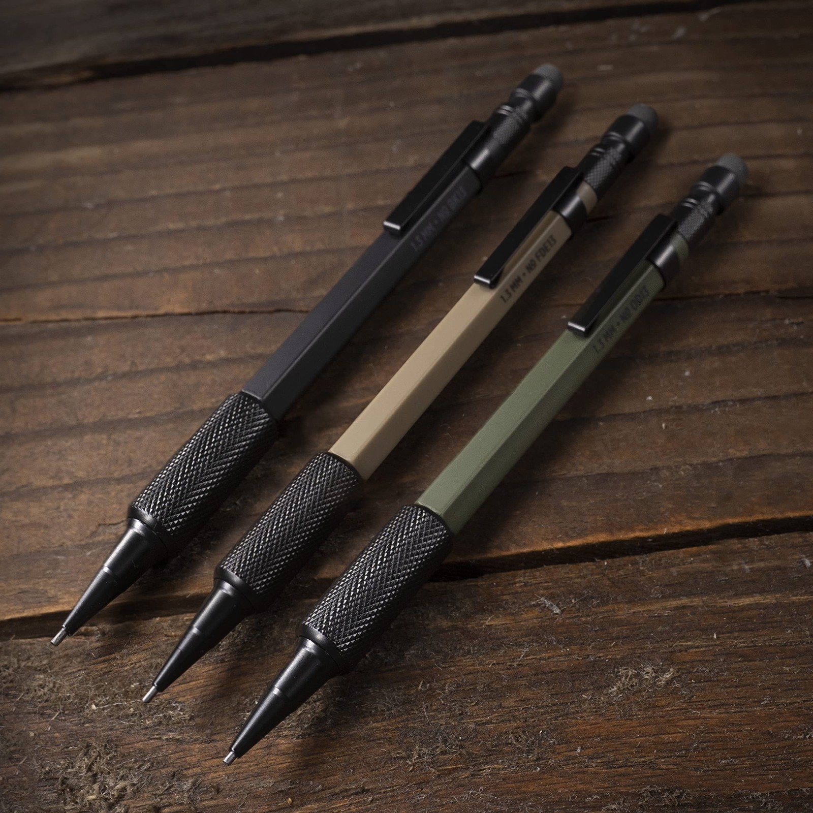 Weatherproof Mechanical Pencils 1.3mm Black Lead – 3 Pack for Outdoor Use