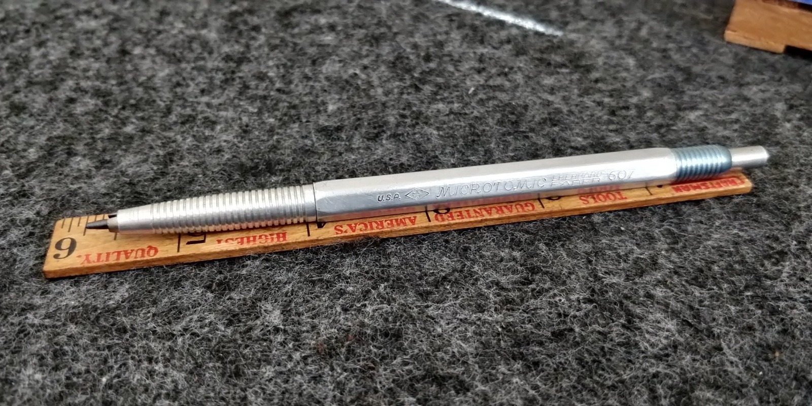 Vintage Eberhard Faber Microtomic 607 Mechanical Pencil Metal USA
