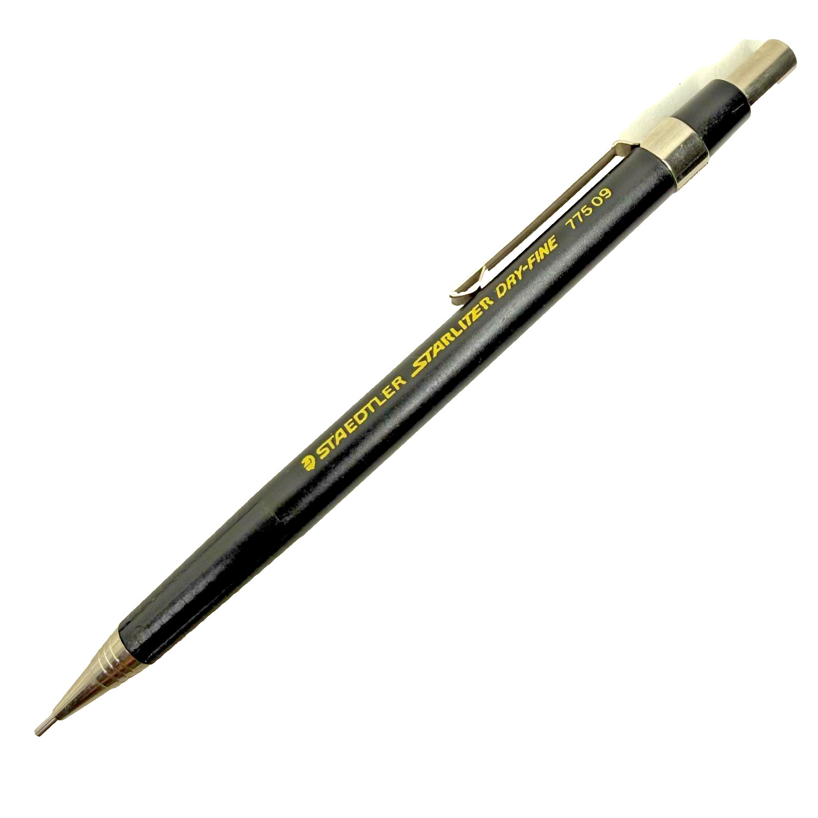 Vintage NOS Starliter Dry-Fine 77509 Mechanical Pencil Black Barrel