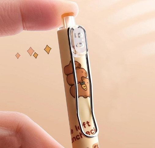 4pcs Capybara Cute Cartoon Mechanical Pencils Sketch Writing Stationery 0.5 mm