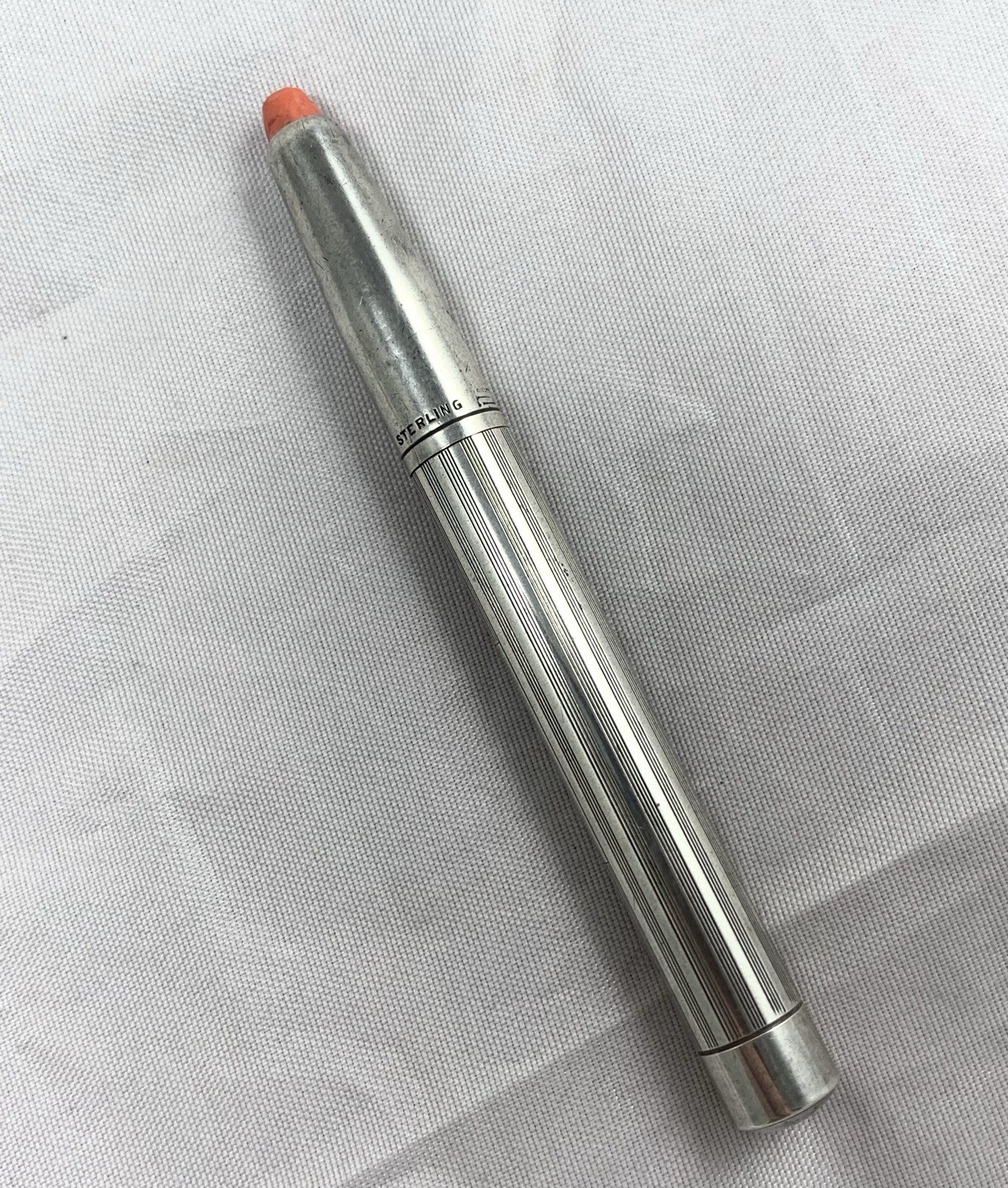 Spaulding & Co Sterling Silver Stock-Marking Mechanical Pencil Thick Lead Crayon