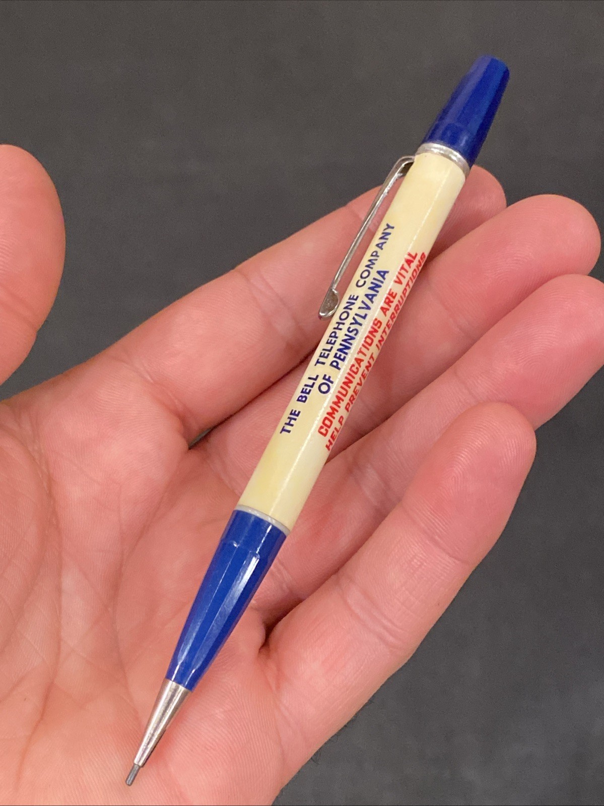 Vtg 1970’s The Bell Telephone Company Of Pennsylvania Durolite Mechanical Pencil