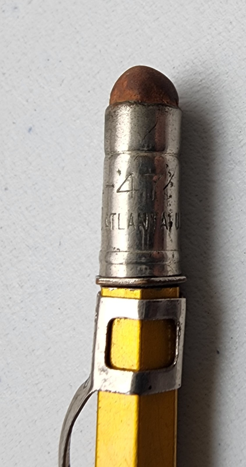 VTG SCRIPTO 4-47 Gold Metal Mechanical Pencil Norfolk Southern Railroad 1930s
