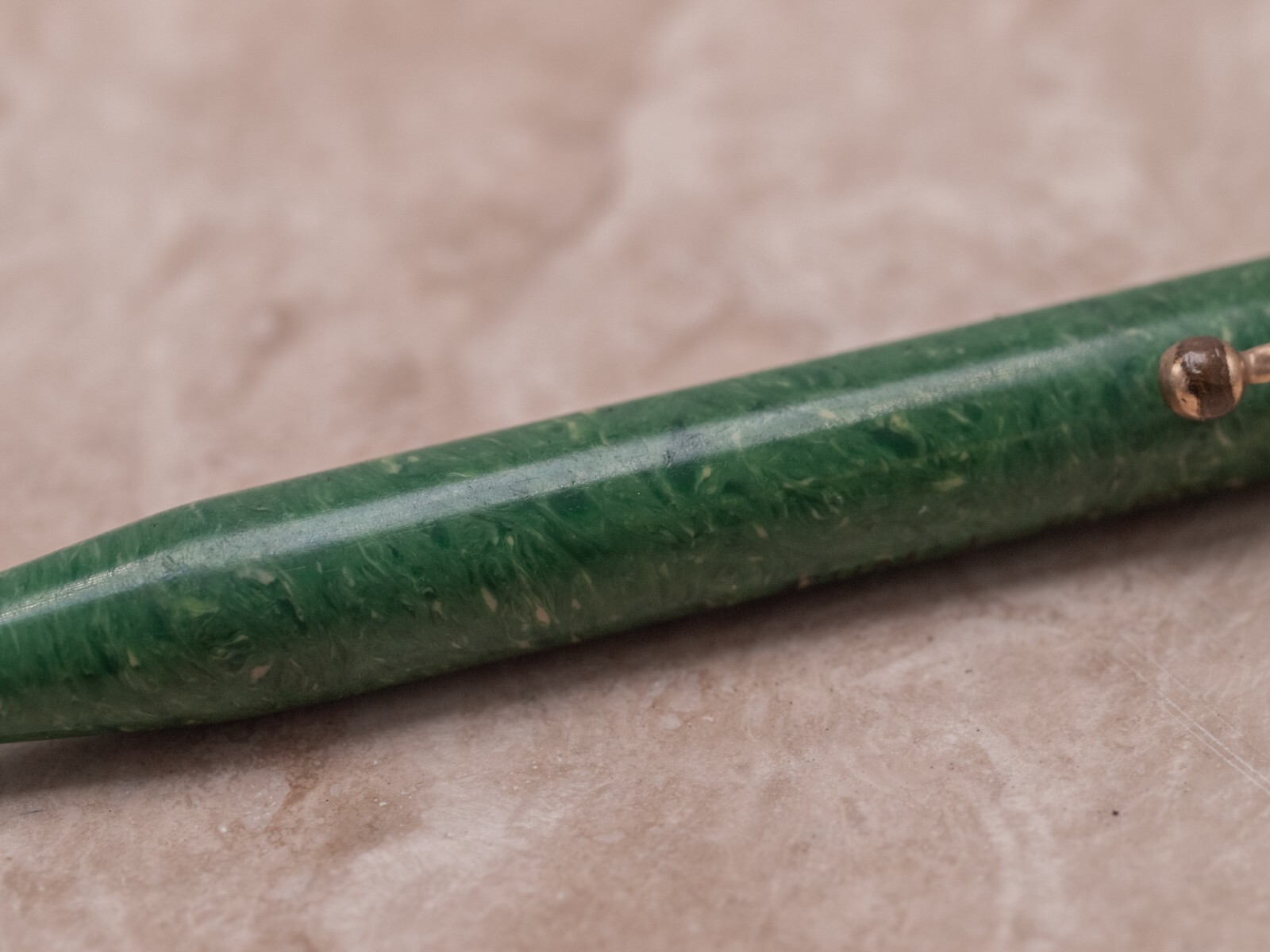 1930s Sheaffer’s Lifetime Oversize Green Mechanical Pencil GF Trim 5.25″ x 0.4″