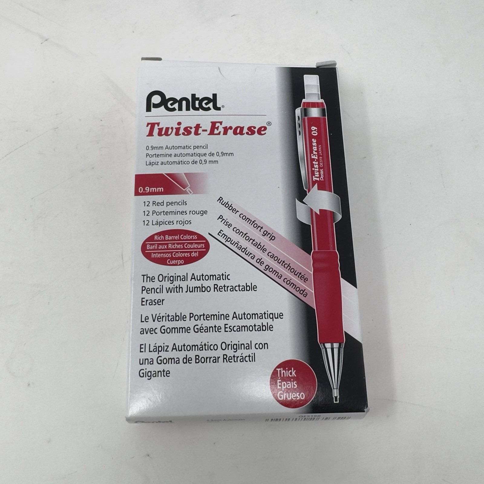 Pentel Twist-Erase III Mechanical Pencils 0.9mm – 12 Red Barrels Brand New