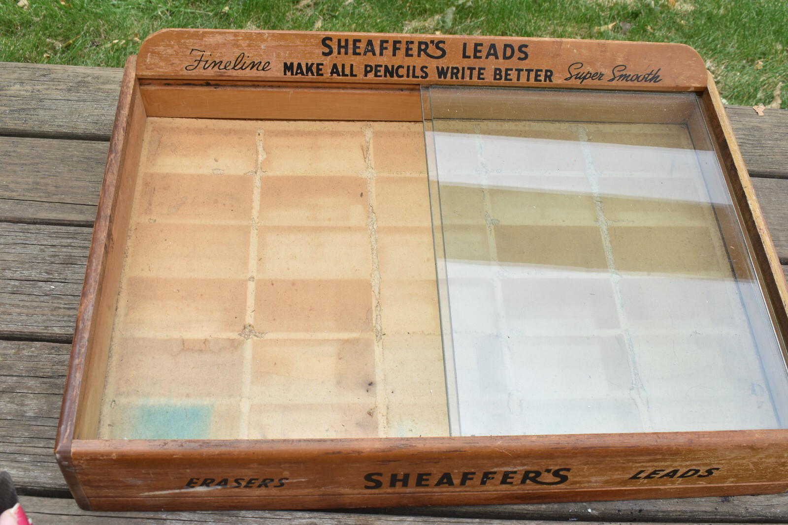 Vintage sheaffer fineline lead erasers mechanical pencil countertop display case
