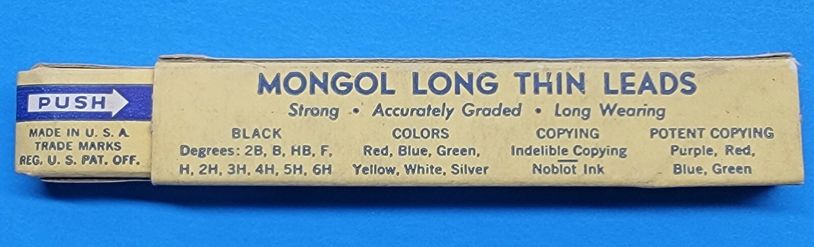 VINTAGE MONGOL LEAD NO. 4015 BLUE EBERHARD FABER