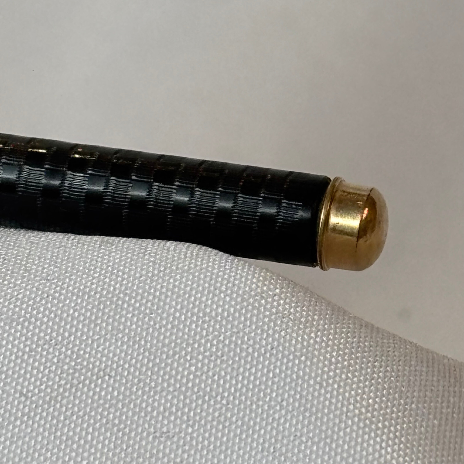 Vtg Mechanical Pencil Gold Filled Embossed Design Leather Wrapped