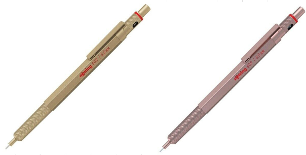 rotring 600 Mechanical Pencil 0.5mm Limited color Gold Rose Gold set