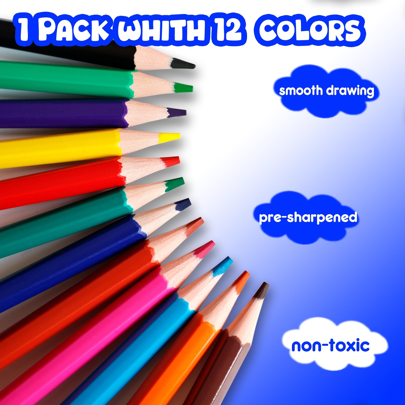 120 Count Colored Pencils, 10 Packs Color 12 (Pack of 10), 12 Colors