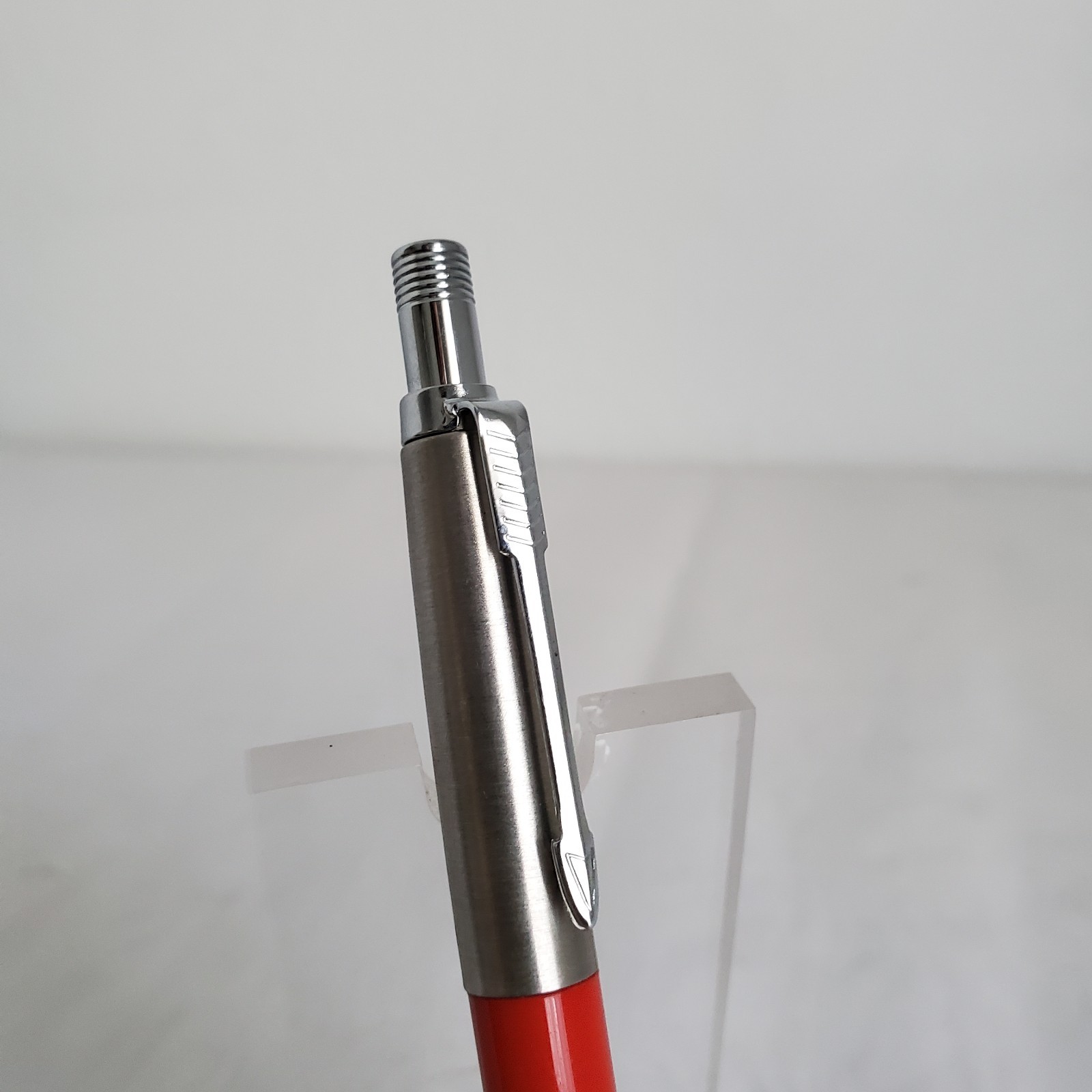Parker Jotter Red Mechanical Pencil Brass Threads W/ Extra Blue Pen Refill