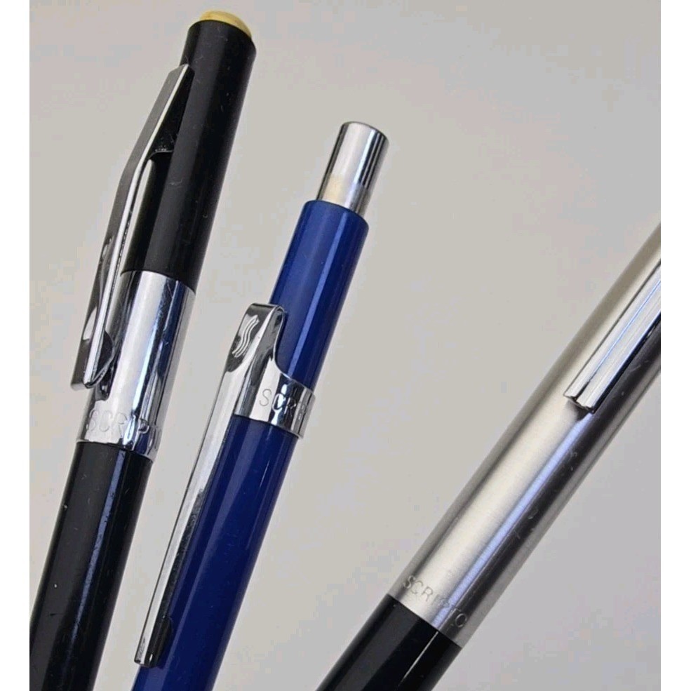 Scripto Vintage Mechanical Pencil P970 & P950 SET of (7) Japan Korea Twist Click