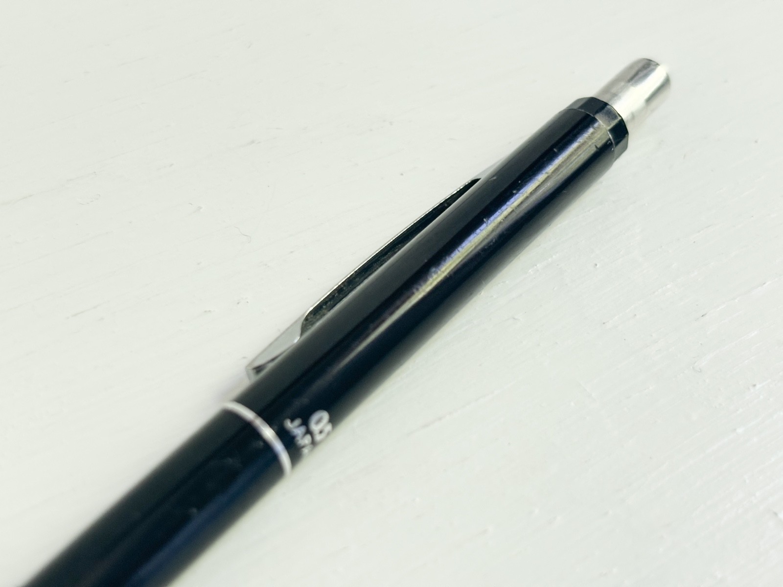 Pentel Japan Vintage 1980s Metal Barrel Mechanical Pencil Chrome Details .5mm