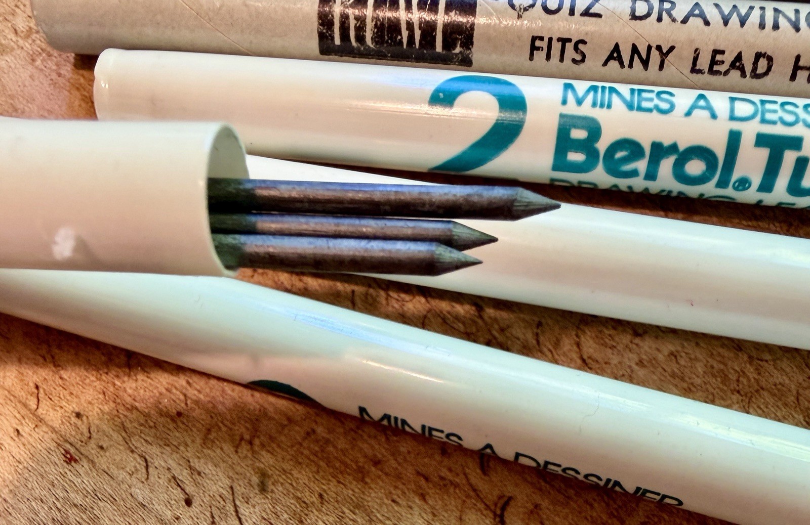 Vintage Berol Eagle Turquoise 2375 Drafting Lead Lot w/ Tubes 6H 2H H B HB F 2B