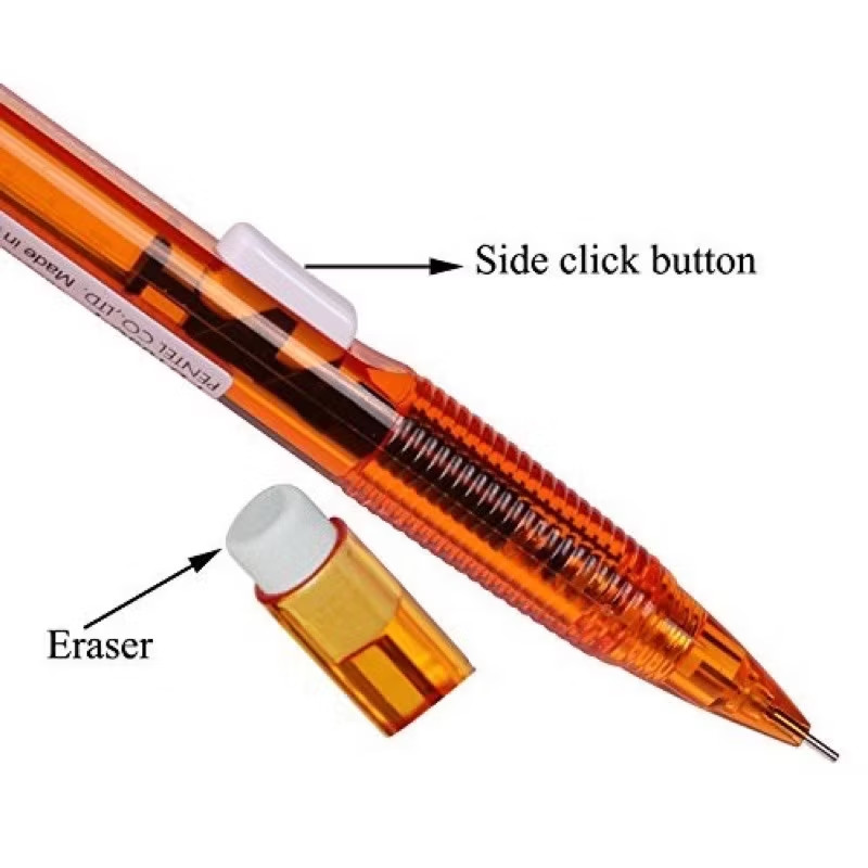 Pentel Techniclick 0.5 mm Mechanical Pencil Side Click Mixed Colors Set of 12
